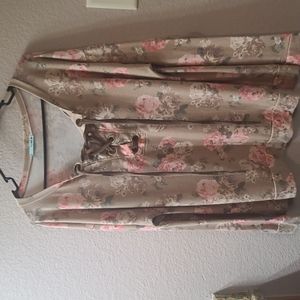 Long sleeve t shirt material top